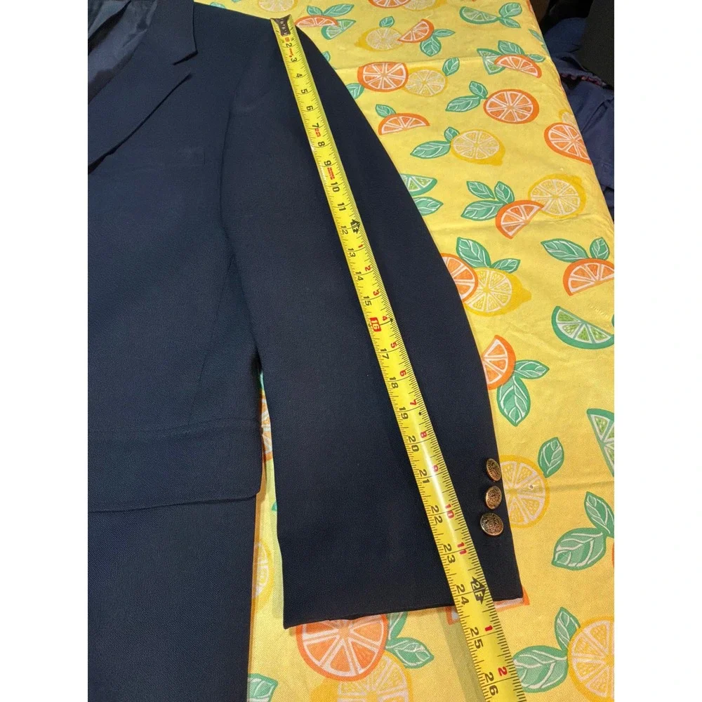 Edwards Blazer Mens‎ 44L Navy Blue Gold Button Sport Coat Made in USA